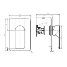 Load image into Gallery viewer, Elementi Nevis Shower Mixer Matte Black