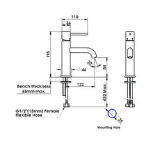 Load image into Gallery viewer, Greens Gisele Basin Mixer Brushed Brass