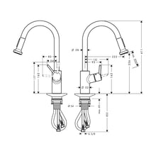 Load image into Gallery viewer, Hansgrohe Talis S2 Variac 2J Pull Out Spray Kitchen Mixer Chrome