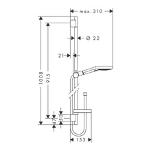 Load image into Gallery viewer, Hansgrohe Raindance S120 3Jet 90mm Powder Rain Shower Slide Chrome