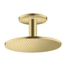 Load image into Gallery viewer, Axor 300 1Jet Ceiling Shower with Ceiling Connector Brushed Brass