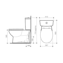 Load image into Gallery viewer, Venecia S Trap C/C Toilet Suite Soft Close Seat White