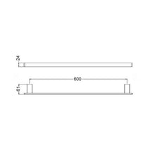 Load image into Gallery viewer, Yatin 240 Series 600 Single Towel Rail Chrome