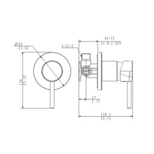 Load image into Gallery viewer, Elementi Uno Shower Mixer - Mains Pressure Black