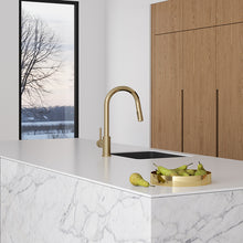 Load image into Gallery viewer, UNO Goose Neck Kitchen Mixer CW POS Brushed Brass