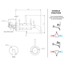 Load image into Gallery viewer, Uno Wall Basin Mixer Brushed Brass