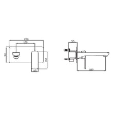 Load image into Gallery viewer, Elementi Neo Wall Mount Basin Mixer Black