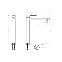 Load image into Gallery viewer, Ion Extended Height Basin Mixer Chrome