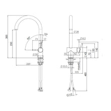 Load image into Gallery viewer, Live Gooseneck Kitchen Mixer Chrome