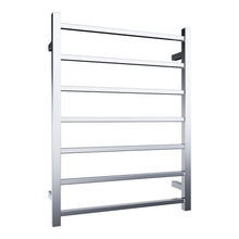 Load image into Gallery viewer, Quadro 800x600 Square 7 Bar Heated Towel Rail Chrome
