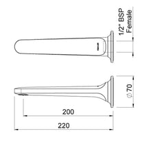 Load image into Gallery viewer, Methven Aio Wall Mount Bath Spout Chrome