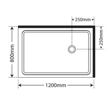 Load image into Gallery viewer, Symphony Aquero 1200x800 2 Sided Right Hand Sliding Door Flat Wall White Frame Shower Enclosure