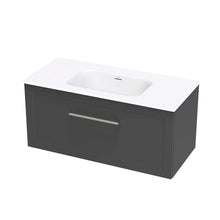 Load image into Gallery viewer, Array Oslo Serifos 1000 Single Drawer Wall Hung Vanity in Slate Thermoform