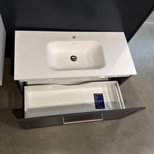 Load image into Gallery viewer, Array Oslo Serifos 1000 Single Drawer Wall Hung Vanity in Slate Thermoform