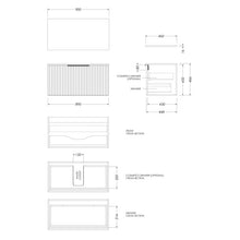 Load image into Gallery viewer, Array Riada Pro 900 Wall Hung Vanity 1 Drawer in Tusk With A Flat Top