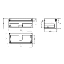 Load image into Gallery viewer, 900 Brookfield 1 Drawer Wall Hung Vanity with Ari Basin Sweet Maple