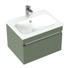 Load image into Gallery viewer, 900 Brookfield 1 Drawer Wall Hung Vanity with Ari Basin Sweet Maple