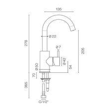 Load image into Gallery viewer, Buddy High Rise Basin Mixer Brushed Nickel