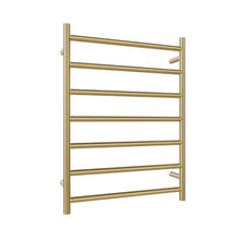 Load image into Gallery viewer, Evoke 7-Bar Heated Towel Rail Brushed Brass