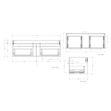 Load image into Gallery viewer, Newtech Citi 1200 2 Drawer Double Bowl Wall Vanity Gloss White