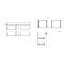 Load image into Gallery viewer, Newtech Citi 1200 4 Drawer Wall Vanity Charred Elm