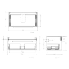 Load image into Gallery viewer, Newtech Citi 900 1 Drawer Wall Hung Vanity Californain Oak