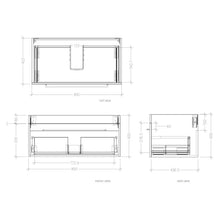 Load image into Gallery viewer, Newtech Citi 900 1 Drawer Wall Vanity Gloss White