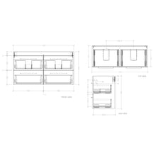 Load image into Gallery viewer, Newtech Citi 1200 4 Drawer Dbl Vast Ari Stonecast Bowl Wall Vanity Gloss White