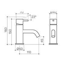 Load image into Gallery viewer, Clark Round Pin Basin Mixer Black