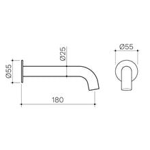 Load image into Gallery viewer, Clark 150mm Round Bath Spout Chrome