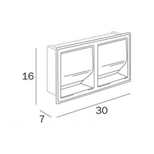 Load image into Gallery viewer, Inda Hotellerie Recessed Double Toilet Roll Holder Chrome