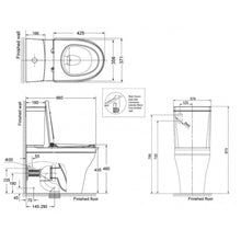 Load image into Gallery viewer, American Standard Cygnet Overheight Square CC BTW Top Inlet Toilet Suite