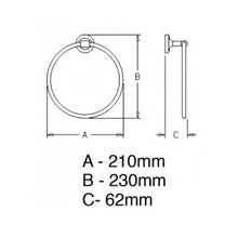 Load image into Gallery viewer, Europa Plus Towel Ring Chrome