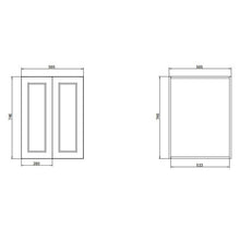 Load image into Gallery viewer, Bath Co English 600 2 Door Mirror Cabinet Matt White