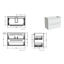 Load image into Gallery viewer, Newtech Frank 900 2 Drawer Wall Vanity Charred Elm