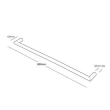 Load image into Gallery viewer, Heirloom Strata Genesis 860mm Single Heated Rail Polished Chrome