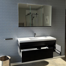 Load image into Gallery viewer, Haven 46 1200 Wall Hung Vanity + Dante Plus 1200 Mirror Cabinet SET Charred Oak