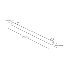 Load image into Gallery viewer, Heirloom Strata Heiko 690mm Single Heated Rail Polished Chrome