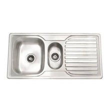 Load image into Gallery viewer, IKON Diamond 1 & 1/2 Sink & Drainer Satin