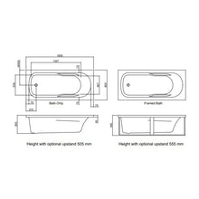 Load image into Gallery viewer, Clearlite Kahlo 1800 Bath w Frame & Upstands