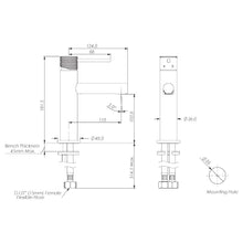 Load image into Gallery viewer, Greens Mika Basin Mixer Brushed Brass