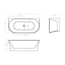 Load image into Gallery viewer, Newtech Charlton 1700mm Back-To-Wall Bath Gloss White
