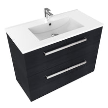 Load image into Gallery viewer, Newtech Frank 900 2 Drawer Wall Vanity Charred Elm