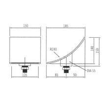 Load image into Gallery viewer, Aquatica Oblio Hob Mount Bath Spout Chrome