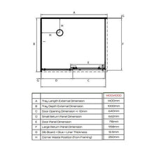 Load image into Gallery viewer, Symphony Premier 1400x1000 Left Hand Sliding Door Shower Silver