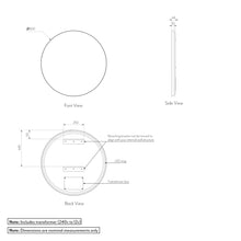 Load image into Gallery viewer, Round 800 Stainless Steel Mirror