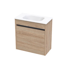 Load image into Gallery viewer, Alumino Serifos 500 Right Hinge Wall Hand Basin Rural Oak