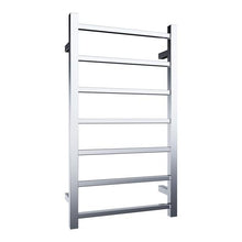 Load image into Gallery viewer, Quadro 800x450 Square 7 Bar Heated Towel Rail Gunmetal