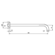 Load image into Gallery viewer, Crestial Round Shower Wall Arm Chrome