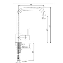 Load image into Gallery viewer, Cox Kitchen Mixer(Side Lever)Square Spout Chrome